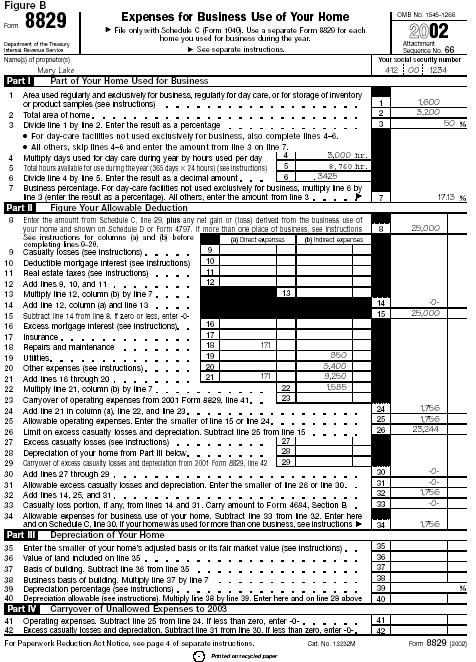 Figure B&mdash;Part I of Form 8829